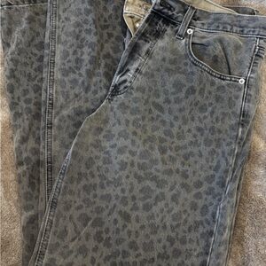 Universal Thread Leopard Print Black Jeans